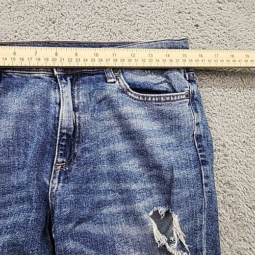 Gap 1969 Jeans Womens 28R Blue Denim Low Rise Skinny Stretch Distressed - Picture 12 of 15