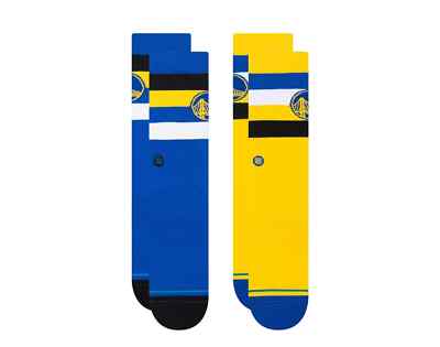 Stance NBA Golden State Warriors ST 2 Pairs Pack Crew Socks Men s L 9-13 NEW