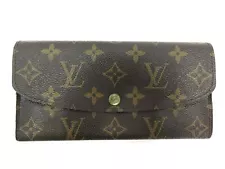 Auth Louis Vuitton Monogram Portefeiulle Emilie M60137 Long Wallet 101555