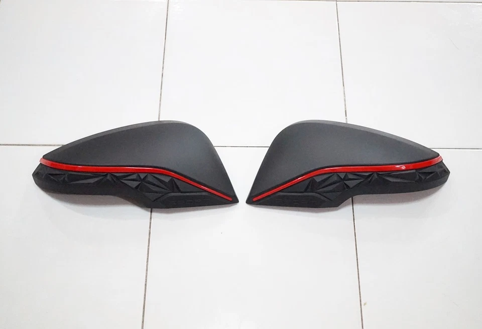 Матовый черный чехол на крыло зеркала ABS для Toyota Hilux Revo Fortuner Sw4 Sr5 2015-19 - Изображение 2 из 4