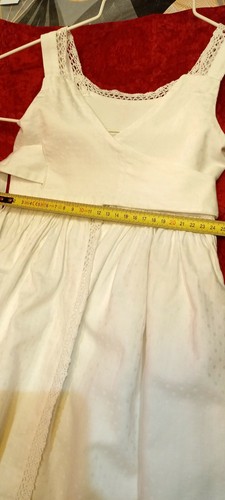 03I4 LINGE ANCIEN ROBE DE BAPTEME PIQUÉ DE COTON BRODERIE POUPEE BEBE 1900 - Picture 8 of 10