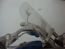 BIG DOG MOTORCYCLES 14" CLEAR WINDVEST WINDSHIELD K-9 MASTIFF CHOPPER PITBULL