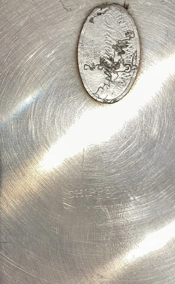De colección, Chippendale International Silver Company, placa de plata, cuenco 10" Foto 4 de 4