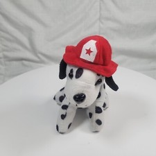 ORIENTAL TRADING Dalmatian Puppy Dog Red Hat Fire Fighter 6  Plush