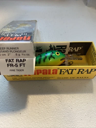 Rapala Fat Rap Deep Runner Grand Plongeur FAT RAP FR-5 FT Fire Tiger Vintage Lur