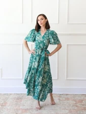 Mille Helena Dress in Jade Paradise, XS NWT orig $288