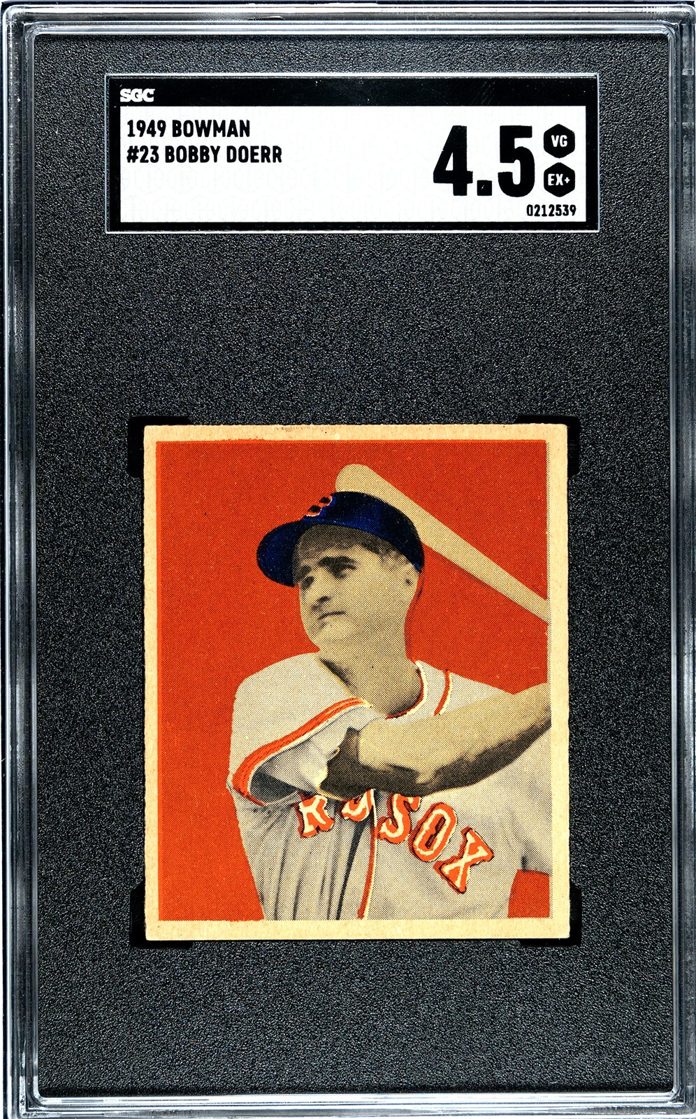1949 Bowman BOBBY DOERR Boston Red Sox #23 SGC 4.5 VG/EX+ Condition!