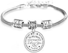 TO MY MOM NEVER FORGET I LOVE YOU FOREVER KEYCHAIN BIRTHDAY MOTHERS DAY ETC GIFT