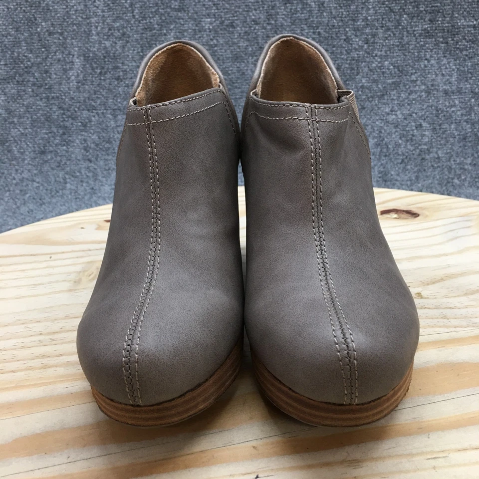 Dr Scholls Botas Mujer 8 M Harlow Sin Cordones Cuña Botines Gris Imitación Cuero Foto 4 de 4