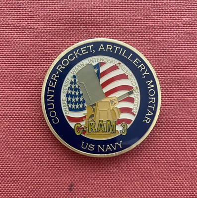 #ad #ad U.S. Navy Counter Rocket Artillery Mortar C RAM 3 Task Force Hurricane lll Coin $20.92