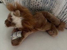 Aurora Flopsies Collection Leonardo Lion Plush Stuffed Animal Bean Bag 12" W Tag
