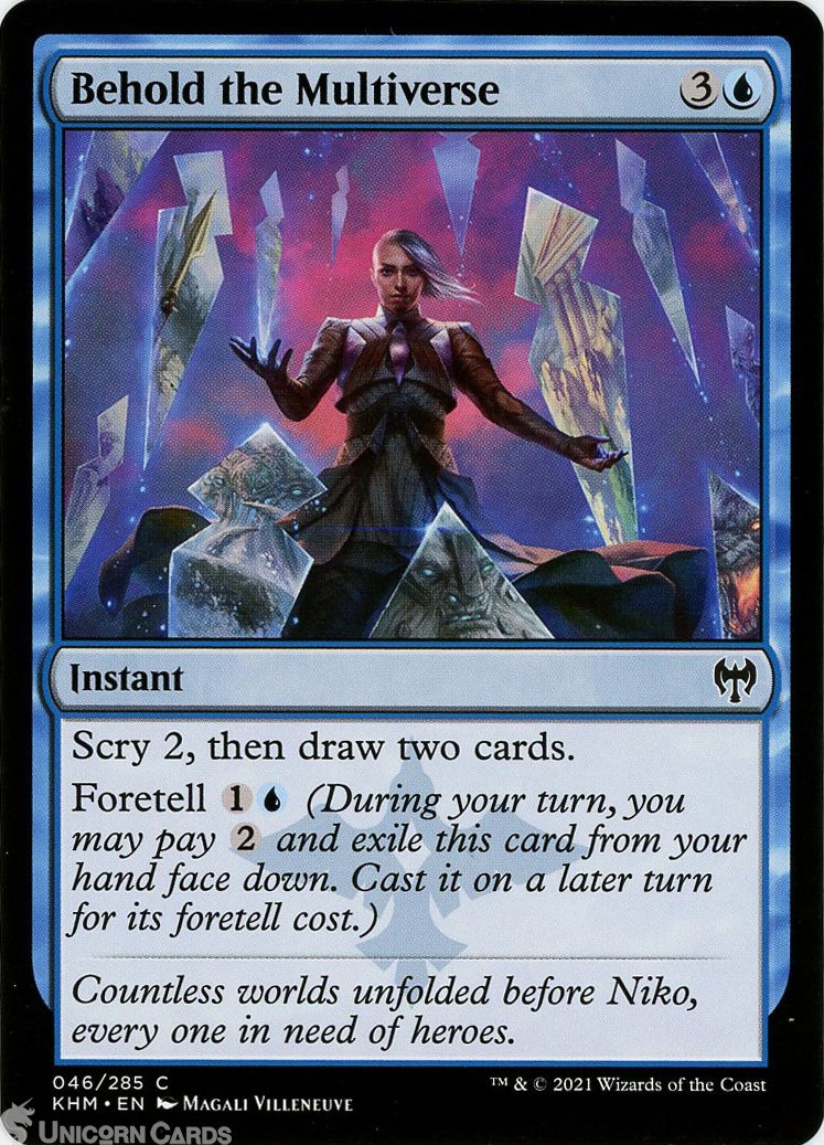Behold the Multiverse  Common  Mint MTG Card :: Kaldheim Commander Decks ::