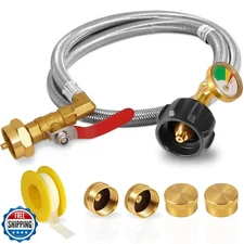 konros Propane Adapter for 1 lb. Tanks with Tank Gauge and Contro