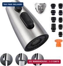 Kitchen Faucet Head Replacement:Stainless Steel Spray Head,3 Modes Pull Out Spra