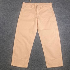 AYR The Beat Drop High Rise Relaxed Jeans Peach Apricot Organic Cotton Size 32