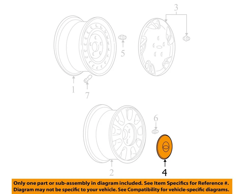 ПОДХОДИТ ДЛЯ 1998-2000 CHEVROLET C2500 C3500 КОЛПАЧОК СТУПИЦЫ 9592325 - НОВЫЙ OEM 9592325 - Изображение 3 из 4