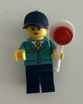 Lego  City Minifiguren 60335 Train Station 1x Train Platform Guard minifigure 
