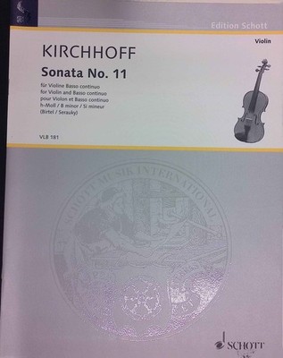 Sonata No. 11: für Violine und Basso continuo, h-Moll Violin-Bibliothek -Violine
