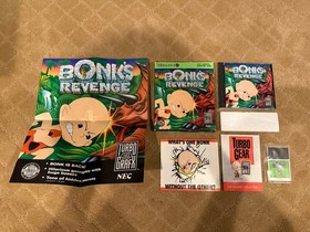 Bonk's Revenge (TurboGrafx-16, 1991) CIB Manual Poster Original Styrofoam READ!