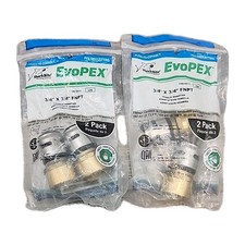 SharkBite EvoPEX Push-to-Connect 3/4" x 3/4" FNPT Coupling 2Packs of 2ct ea 108 