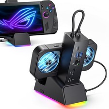 7-in-1 Docking Station for Steam Deck, ROG Ally X, Legion Go - 4K HDMI, RGB Fan,