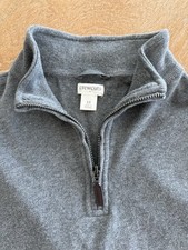 Crewcuts Sweater Boys 12 Grey 1/4 Zip Long Sleeve 100 Cotton
