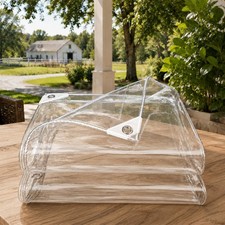 Heavy Duty Clear Tarp with Grommets Waterproof Vinyl cover for Patio Greenhouse