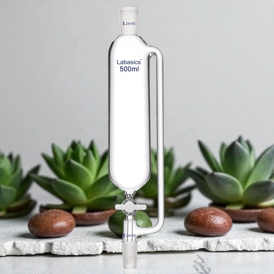 500ml Dropping Funnel Pressure Equalizing Addition Funnel Borosilicate Glass Lab - Image 4 of 4