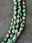 SIGNED FIVE STRAND NATIVE AMERICAN LONG TURQUOISE NUGGET HEISHI BEAD NECKLACE — photo 4