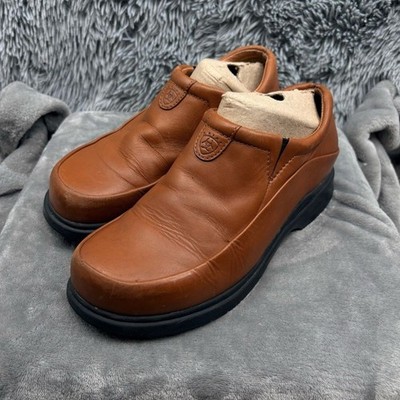 Ariat Loafers Womens 7.5 Brown Western Leather Slip On All Terrain Technology