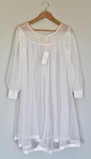 Vintage 1960s New NWD MISS ELAINE Sheer White Bridal Robe, Size S Small