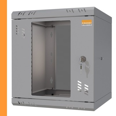 10'' Netzwerkschrank 6 HE 300 mm Tiefe Heimnetz Rack mit Sichttür Schloss Switch