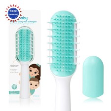 Frida Baby Detangling Hairbrush Toddler Detangler Brush Wet Dry Use Teal Thick