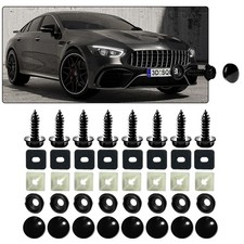 8 Pcs License Plate Screws Stainless Steel Bolts Hats Universal Car Accessories
