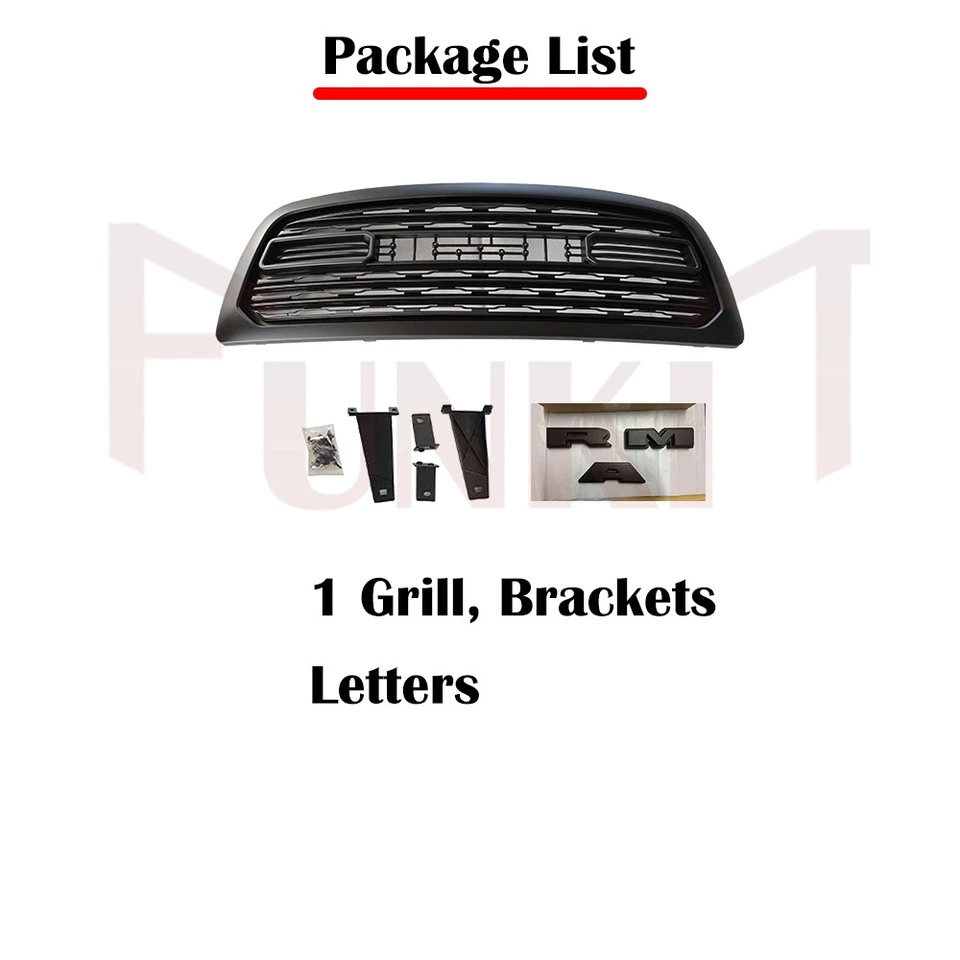 Upgrade LTD Style Grill For Dodge Ram 1500 2009-2012 Front Grille w/ Letters - Image 4 of 4
