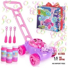 Bubble Lawn Mower for Toddlers 1-3 - Bubble Machine for 1-Year-Old Girl Gifts