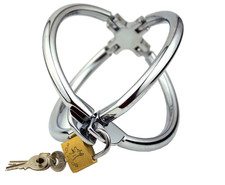 Esposas Cruzadas de Mu eca y Cerradura Acero Inoxidable Restricci n de Bondage