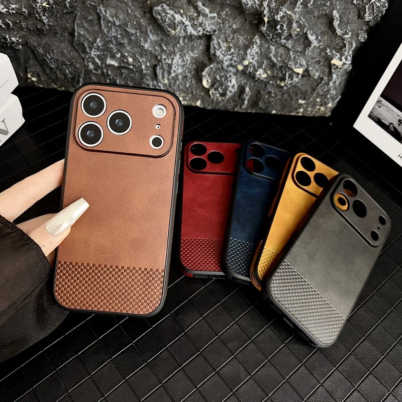 Luxus PU Leder Weiche TPU Hülle für iPhone 17 Pro Max 16 15 14 13 12 11 Cover