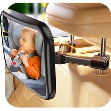 Rear Facing Baby Car Mirror with Stable Hook Clip - Safe Travel Accessory