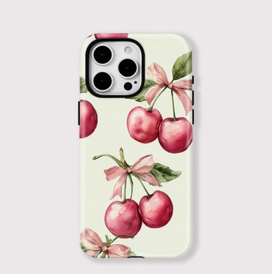 Cherry Fruit Cute Tough MagSafe iPhone 17 16 15 14 13 12 11 Pro Max Hülle
