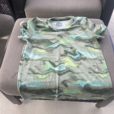 Cat  Jack Boys Pajama Sleepwear Green Swirl T-Shirt Short Sleeve Tee Sz XL 14 