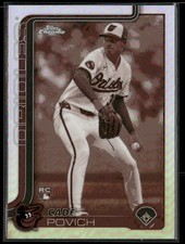 2025 Topps Chrome #140 Cade Povich Sepia Refractors