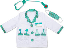 Doctor Costume Dress-Up Set for Kids 8-Piece   Pretend Play Outfit with Stetho