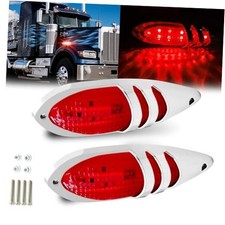 LED Side Marker Lights, 7.5 12V 24V Front Trailer Side Marker Lights, Red