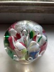 Lot of 3 Art Glass Paperweights — Swirl & Color Designs — Vintage Studio Glass — photo 3