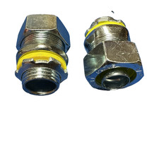 2x Hubbell Straight 1/2  Liquid Tight Conduit Connector