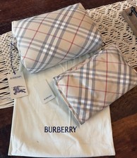 Burberry Checkered Diaper Pouch - Pale Stone - New With Tags