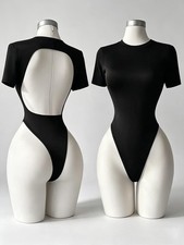High quality Backless Bodysuit for Women in a Soft, Solid Design