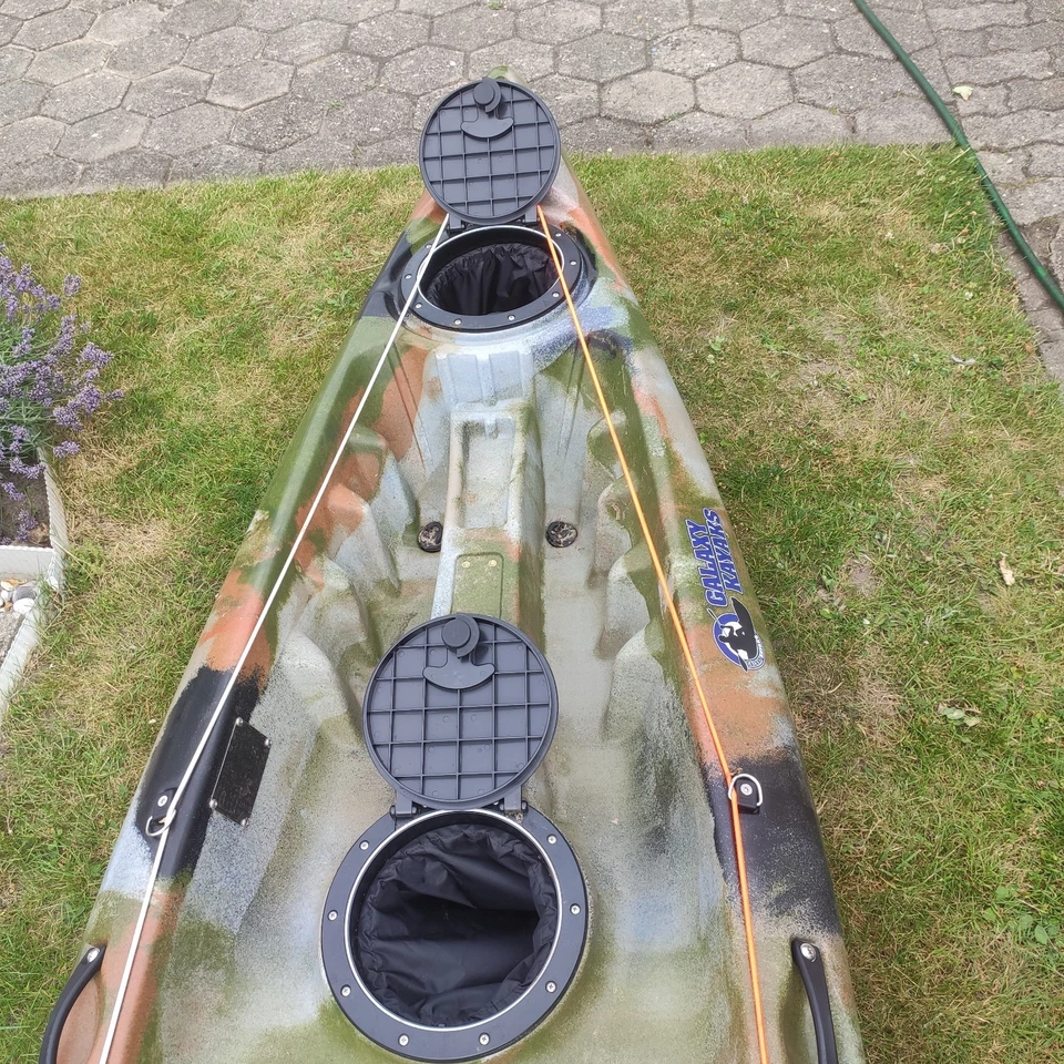 Kajak neuwertig - Angleraufsitzboot inkl Rutenhalter -ANGLERBOOT, Tarnfarbe - Bild 4 von 4