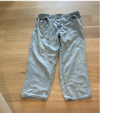 Empyre Mens Light Blue Wide-Leg Denim Jeans C...